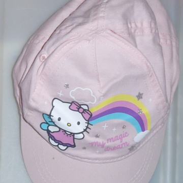 Roza dekliška kapa s šiltom H&M Hello Kitty, št.92/104, 18 mes.-4 leta