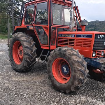 Traktor SAME Leopard 85 Export, gozdarska vitla in prikolica