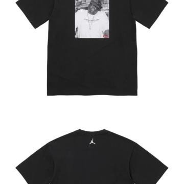 Supreme x jordan biggie S/S top black