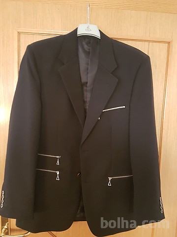 Maturantska/birmanska obleka (črna- slim fit)