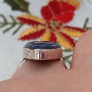 Srebrn prstan lapis lazuli 925