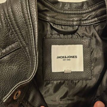 Črna usnjena jakna Jack&Jones