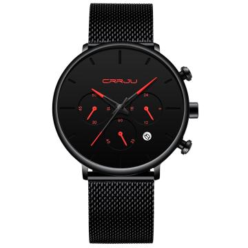 Ročna ura Crrju Chrono Red