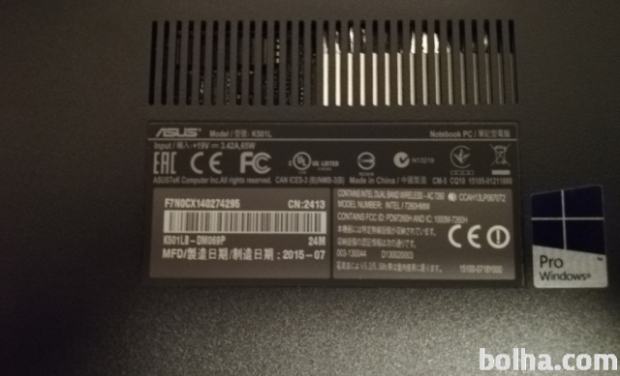 Asus k501u установка ssd