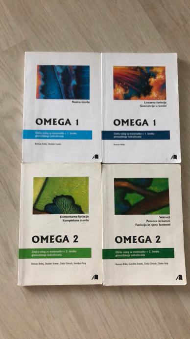 Omega 1,2,3,4 učbenik in delovni zvezek za matematiko