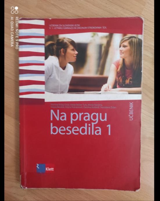 Prodam učbenik za slovenščino Na pragu besedila 1