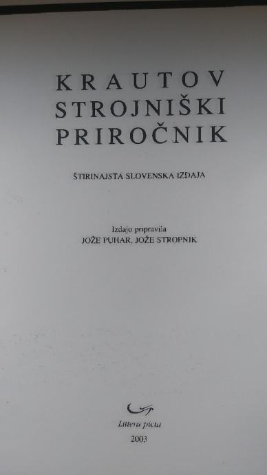 Krautov strojniški priročnik