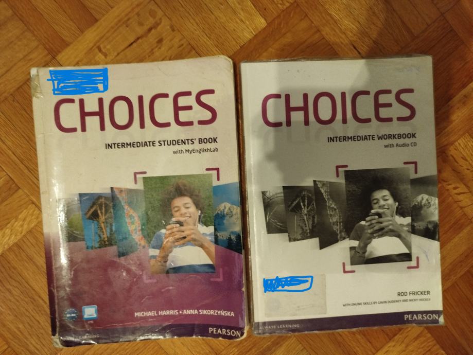 Prodam učbenik za an.jezik Choices Intermediate (in del.zv.) za 18 eur