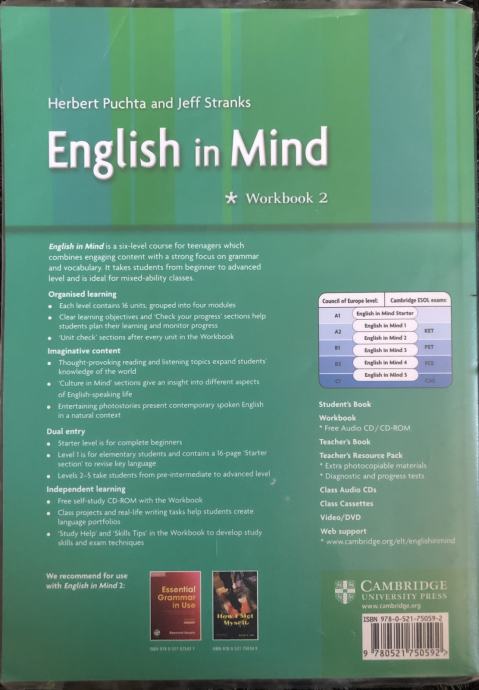 English In Mind Workbook 4 Answer Key