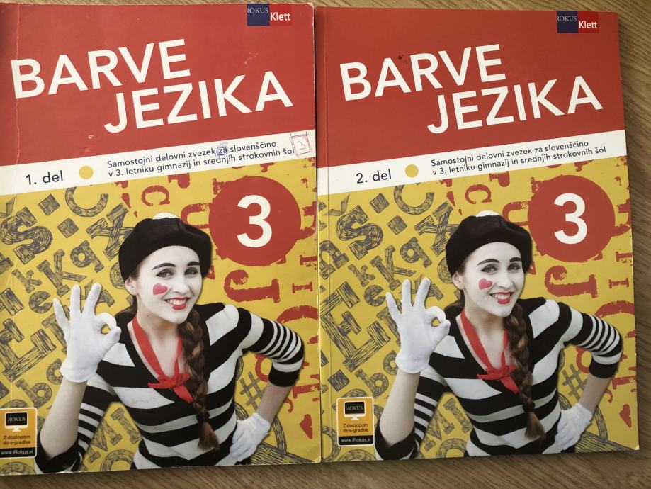 BARVE JEZIKA 3 - komplet delovnih zvezkov za slovenščino v 3. letniku