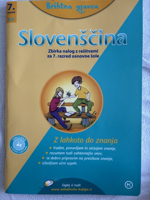 Brihtna glavca : Slovenščina 7 (zbirka nalog z rešitvami)