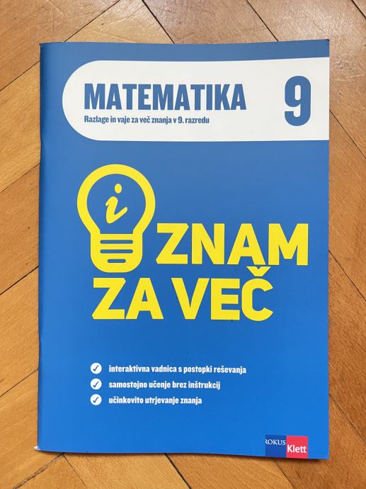 Zbirka nalog Znam za več Matematika 9