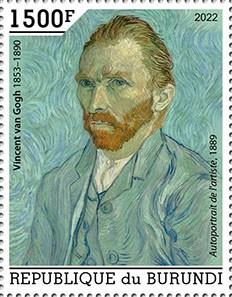 BURUNDI 2022 UMETNOST VINCENT VAN GOGH ** znamka 3