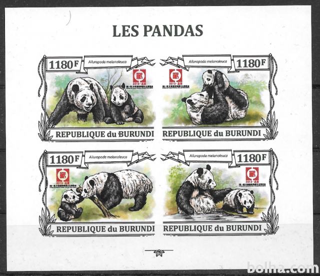 BURUNDI PANDA BLOK IN SERIJA ČISTA - PGROSELJ