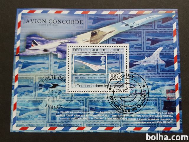 Concorde, letala - Gvineja 2009 - Mi B 1764 - blok, žigosan (Rafl01)