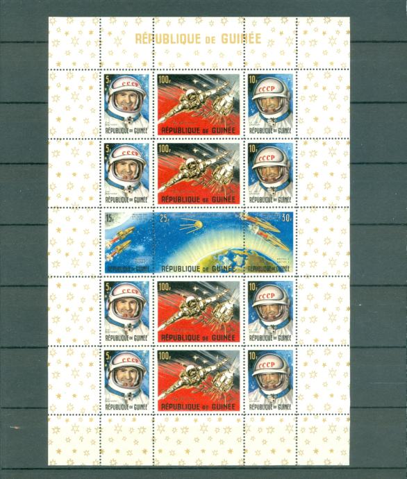 Gvineja 1965 vesolje VOSTOK blok Mi10A MNH**