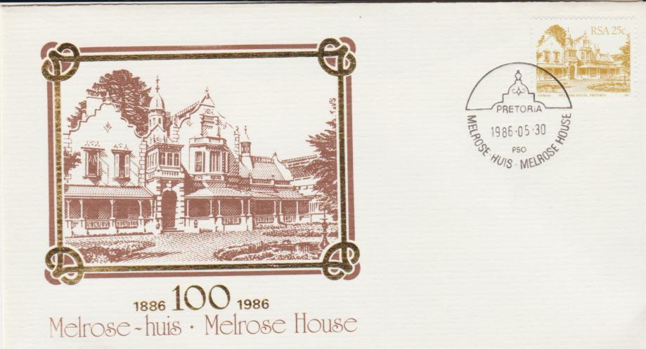 SPOMINJSKO IZDAJO 100 LET- Melrose House (JUŽNA AFRIKA) 1986.aUNC/UNC