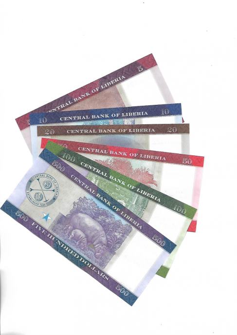 Serija nerabljenih bankovcev Liberije