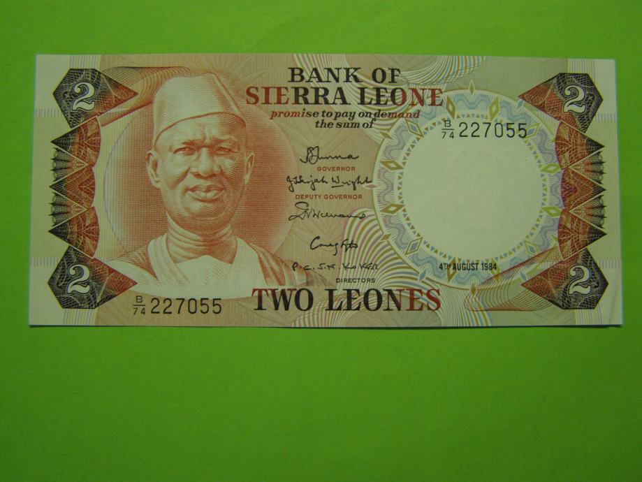 SIERRA LEONE 1984 - 2 LEONES - PRODAM