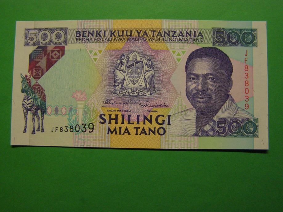 TANZANIJA (TANZANIA) 1993 - 500 ŠILINGOV - PRODAM