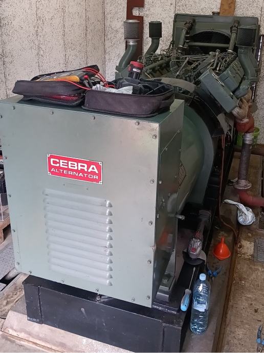 Agregat generator Uljanik 185kVA, motor Torpedo Rijeka -samo 1253 ur!