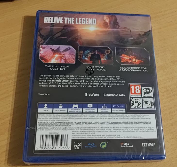 Nova Mass Effect Trilogy Legendary Edition Ps4 Playstation 4 