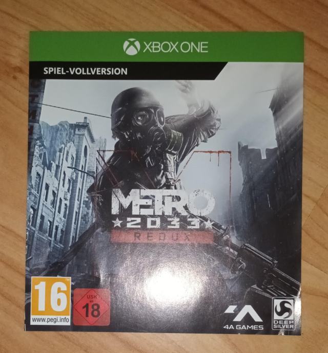 Prodam Igro igre Metro 2033 Redux za Xbox one, series X/S