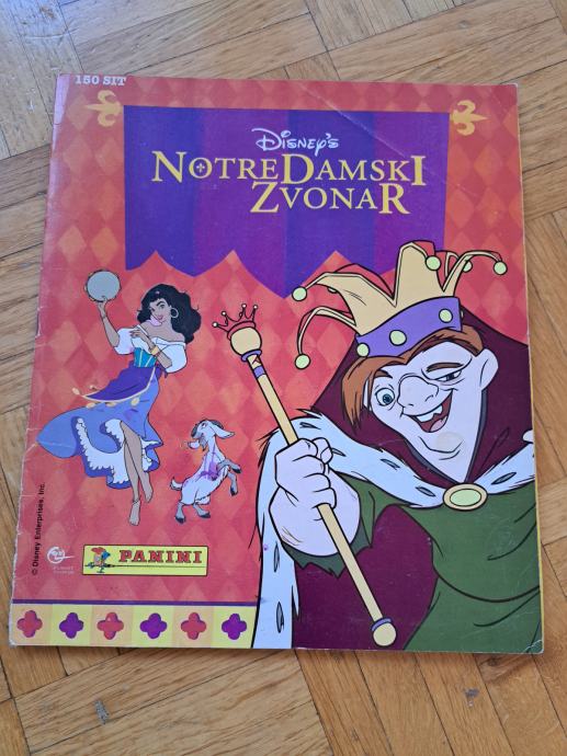 NOTREDAMSKI ZVONAR - ALBUM S SLIČICAMI PANINI - POLN