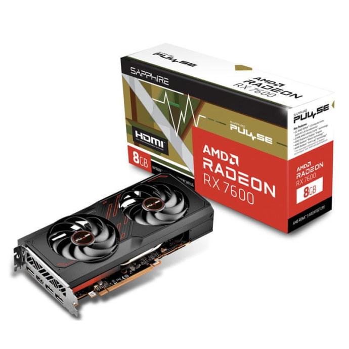 Sapphire Pulse AMD Radeon RX 7600 8GB grafična kartica, 8 GB GDDR6 (11