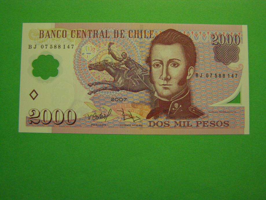 ČILE 2007 - 2000 PESOS - PRODAM