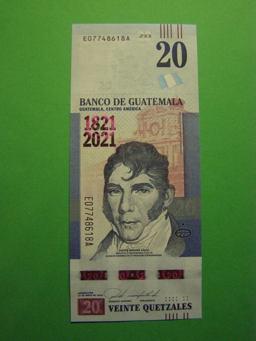 GVATEMALA (GUATEMALA) 2021 - 20 QUETZALES PRILOŽNOSTNI - PRODAM