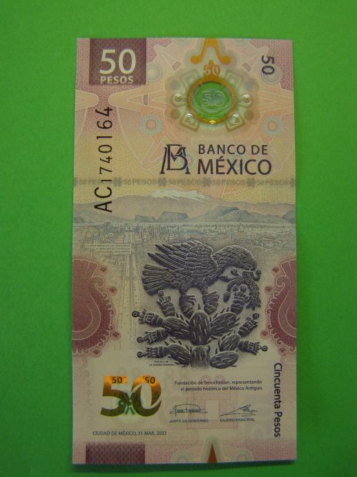 MEHIKA (MEXICO) 2021 - 50 PESOS - PRODAM