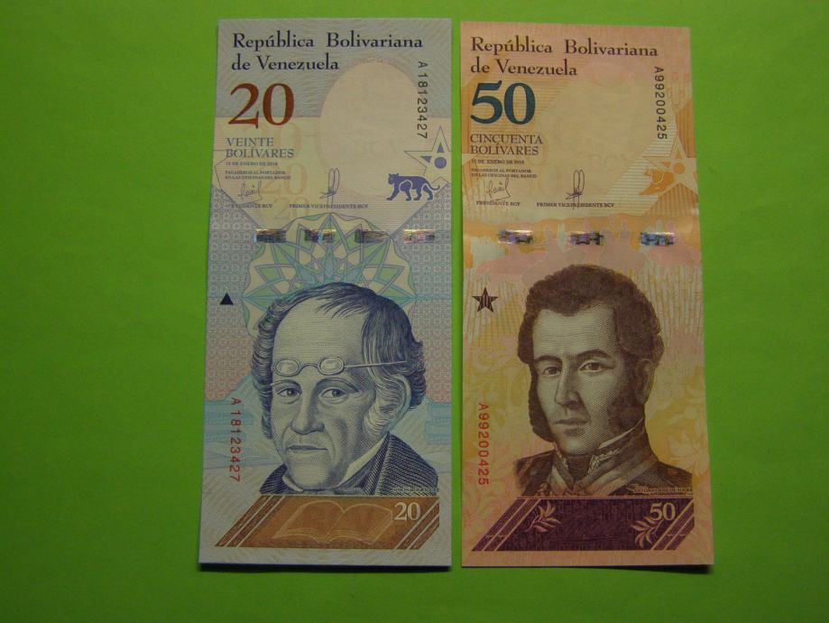 VENEZUELA 2018 - 20 IN 50 BOLIVARJEV - PRODAM