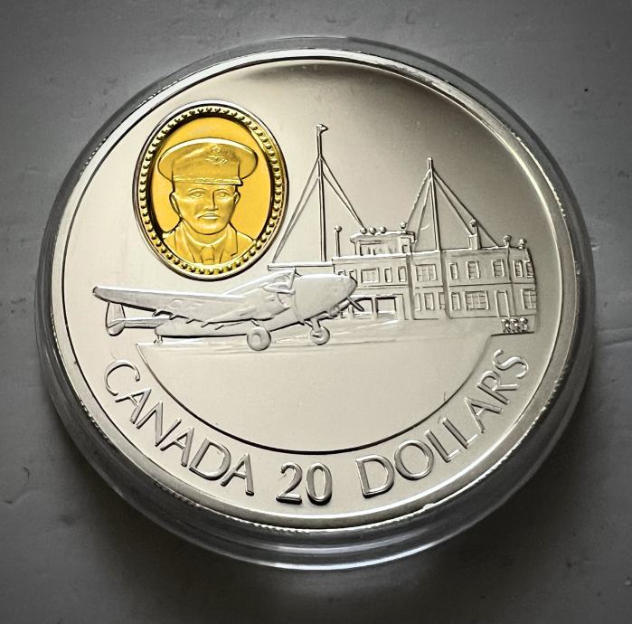 1 oz SRERNIK Kanada 1993 20 dollars aviation series (otaku)