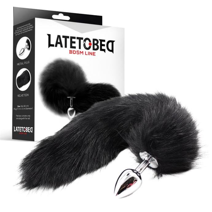 ANALNI ČEP LateToBed BDSM Line Faux Tail Black