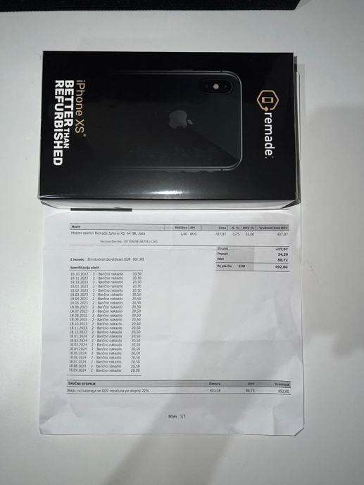 iPhone XS, 64 GB (NOV, zapakiran)