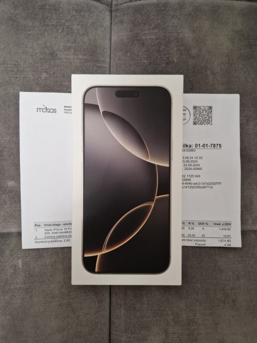 iPhone 16 Pro Max, Natural Titanium, 512GB