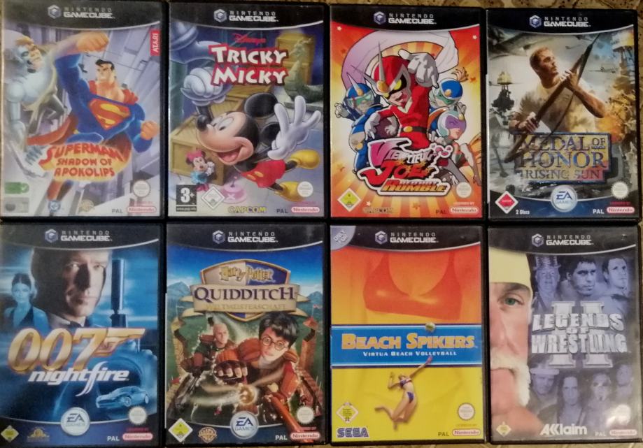 Nintendo GAMECUBE- 9x samo škatle, ovitki, knjižice