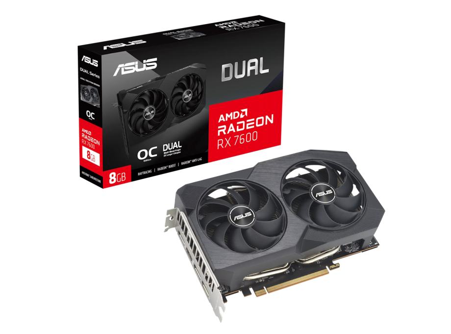 GRAFIčNA KARTICA AMD RADEON RX 7600, 8192 MB DDR6, PCI-E, ASUS