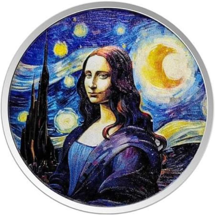 1 oz Srebrnik-Mona Lisa & Van Gogh