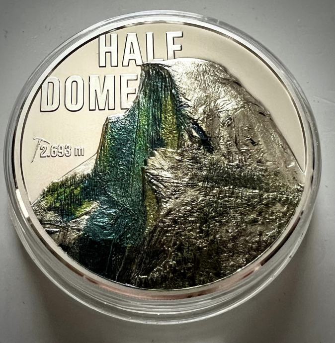 2 oz SREBRNIK 2023 COOK ISLANDS YOSEMITE HALF DOME (otaku)