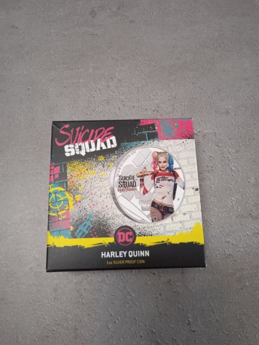 Srebrni kovanec - Silver coin Suicide Squad - Harley Quinn