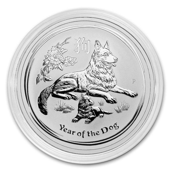 Srebrnik 2oz. Lunar 2 dog