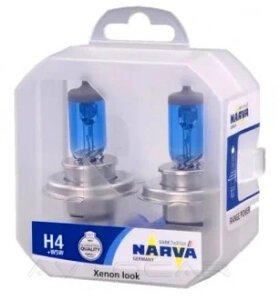 TWIN SET žarnic NARVA H4 RANGE POWER WHITE 100/90W