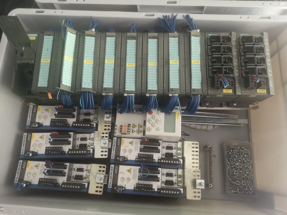 PLC Siemens, napajalnik Sitop, switch scalance