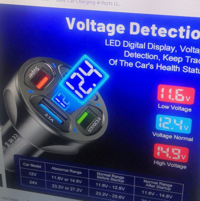 NOV Voltmeter in avto polnilec skupaj Ljubljana Moste