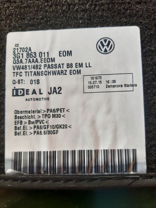 VW passat tepihi