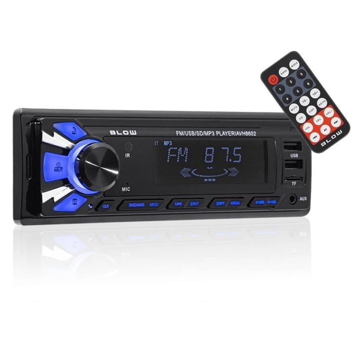 12V 1DIN avtoradio 4x60W MP3 2xUSB SD MMC