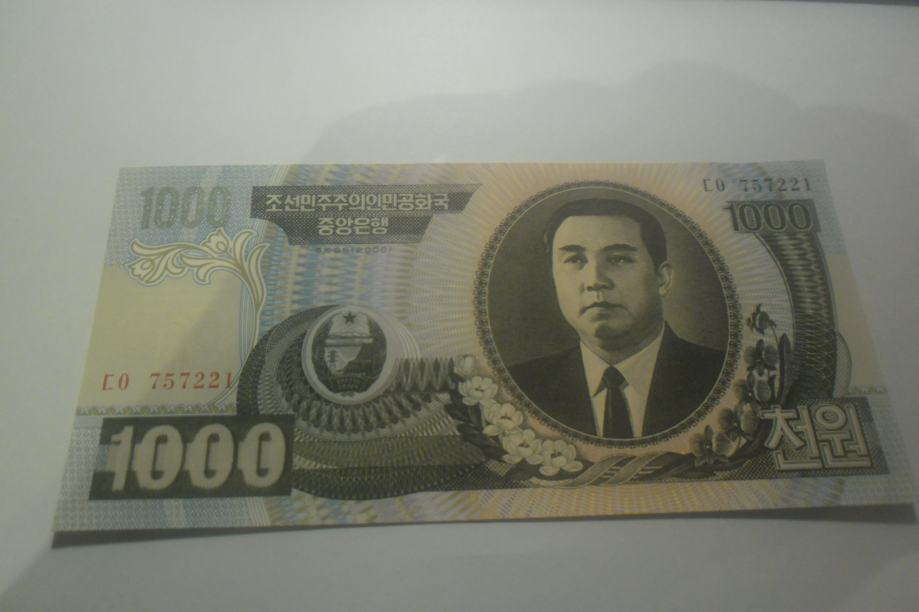BANKOVEC SEVERNA KOREJA 1000 WON 2006 UNC
