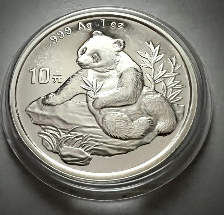 1 oz SREBRNIK Kitajska 10 yuan PANDA 1998 (otaku)